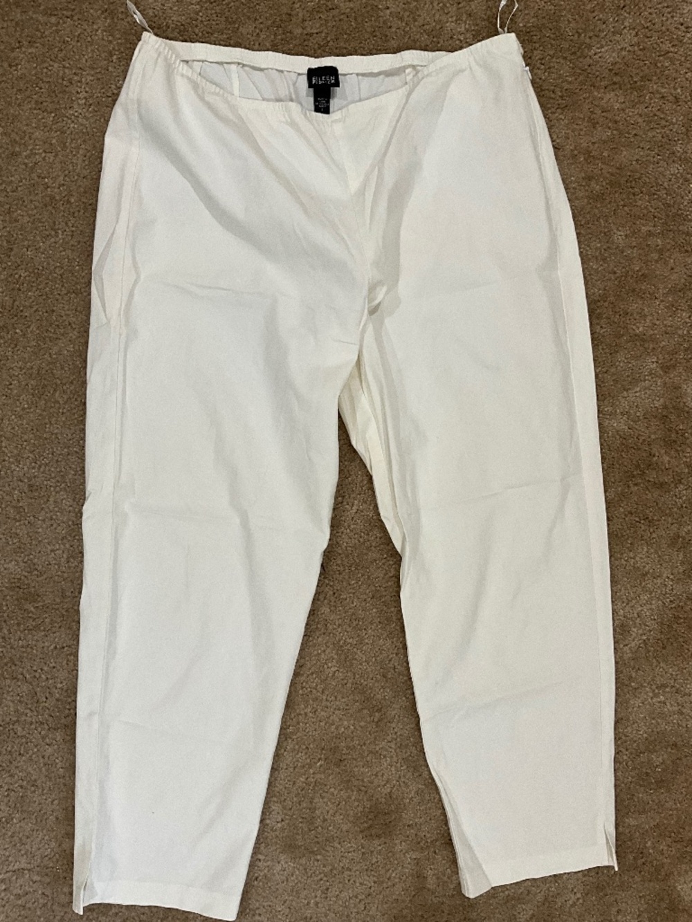 Eileen Fisher , L, Cotton/spandex blend, capri pants